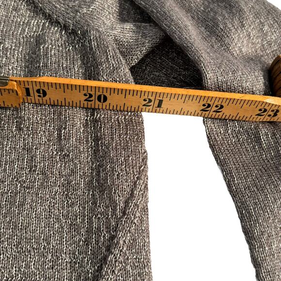 Loft - Womens - Open Front Silver/Gray Shimmer Long Sleeve  Cardigan - Size Med - Picture 12 of 13